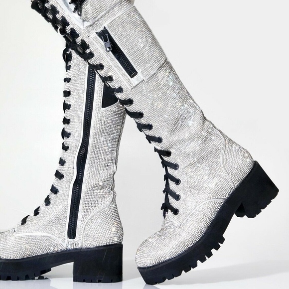 club exx bling brigade combat boots